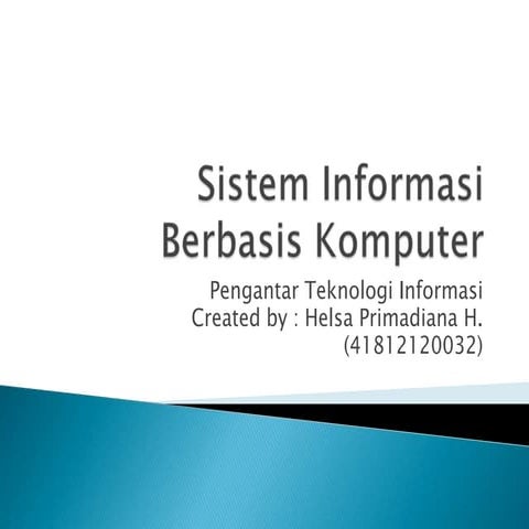Sistem informasi berbasis komputer