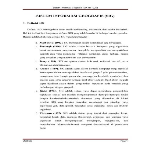 Sistem informasi geografis   1