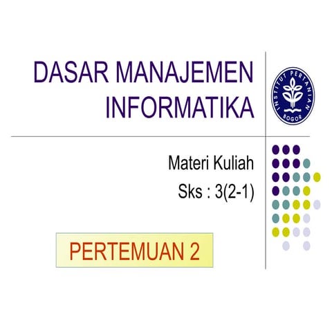 Sistem Informasi Manajemen