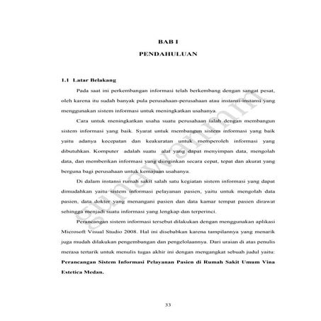 Sistem informasi pelayanan pasien