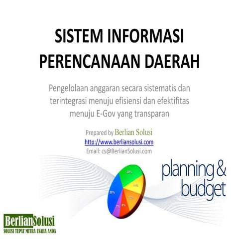 Sistem informasi Perencanaan Pembangunan Daerah