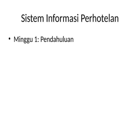 bangun sistem informasi manajemen perhotelan | PPTX