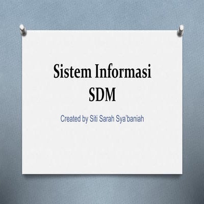 SIM SDM.pptx Sistem Informasi manajemen Sistem Informasi Manajemen | PPTX