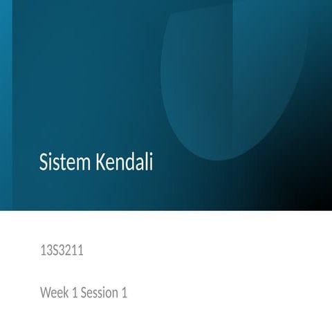 Pengenalan Sistem Kendali - Control System Introdutction