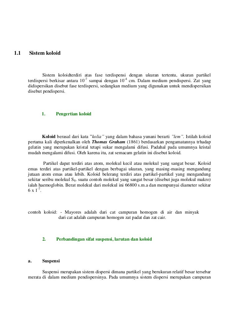 Sistem Koloid Sistem Koloid