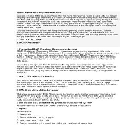 SIM, ISNINATUR ROSIDAH, HAPZI ALI,SISTEM MANAJEMEN DATABASE, UNIVERSITAS MERC...