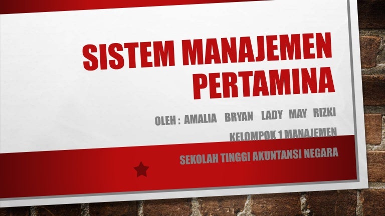 Sistem Manajemen Pertamina