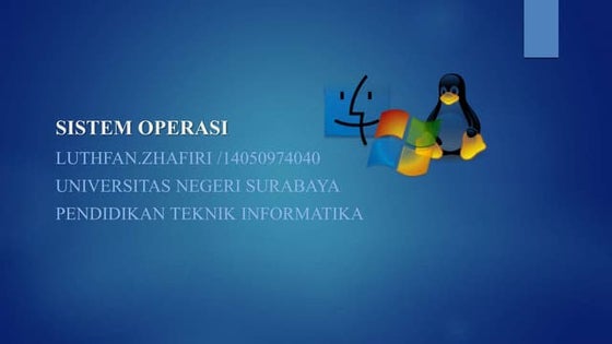 Materi Dasar 1 - Mengenal Sistem Operasi | PPT