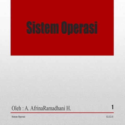 Sistem operasi pertemuan 7 | PPT