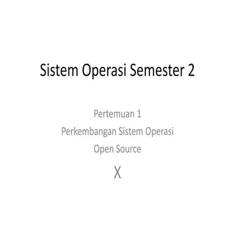 Sistem operasi 2 pert 1
