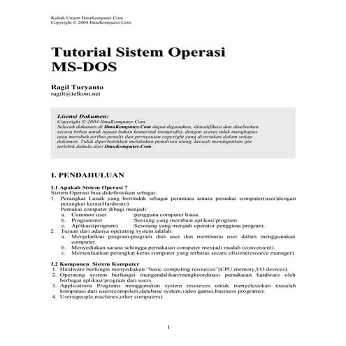 Sistem operasi ms dos