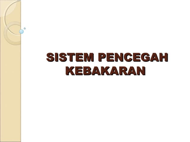 Sistem pencegah kebakaran