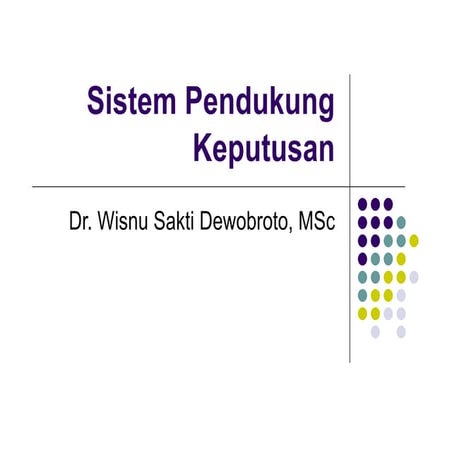 Sistem pendukung keputusan
