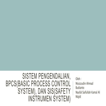 Sistem pengendalian, bpcs(basic process control system), | PPTX