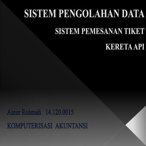 Sistem pengolahan dataa