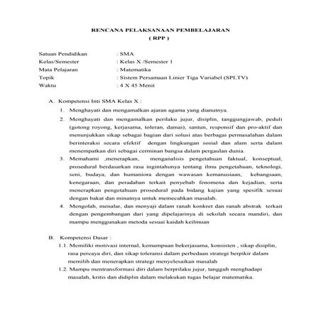 Sistem persamaan linear tiga variabel