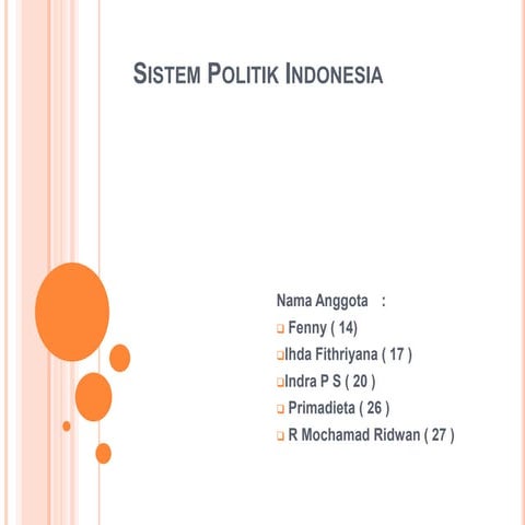 Sistem politik indonesia