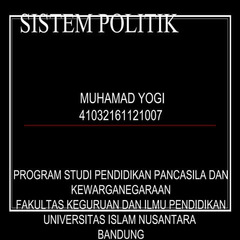 Sistem Politik Indonesia