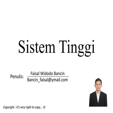 Sistem Tinggi & Perataan bowditch untuk Sipat Datar