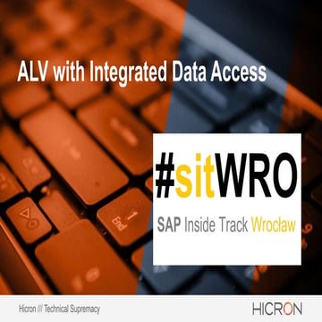 ALV with Integrated Data Access | PPTX