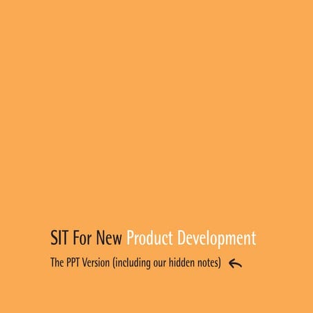 SIT - Innovation Consulting - New Product Development