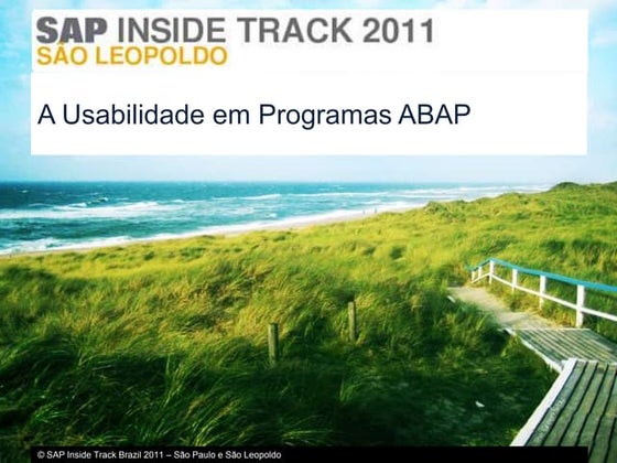 SITBRAZIL 2011 - (PT) Usabilidade em Programas ABAP