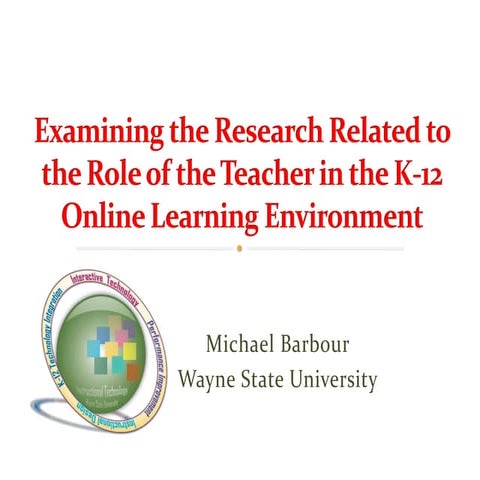 SITE 2013 - Examining The Research Related To The Role Of The Teacher In The ...