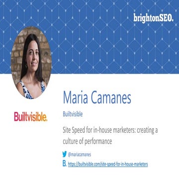 Site speed for in-house marketers | BrightonSEO