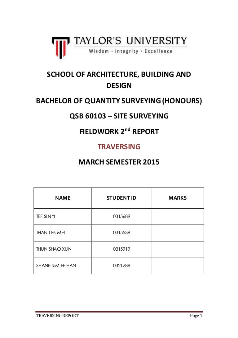 site surveying report 2 surveying report