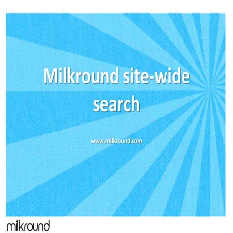 Introducing Milkround site-wide search