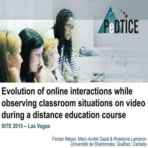 Evolution of online interactions while observing classroom situations on vide...