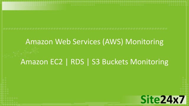 Site24x7 Cloud Monitoring