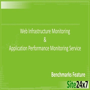 Site24x7 Website Performance Benchmarks 