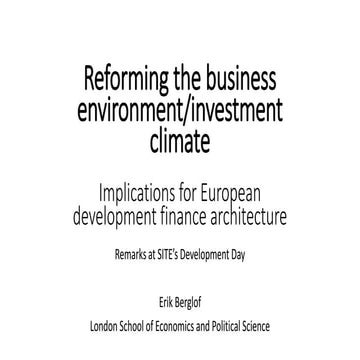 Implications for European Development finance Architecture