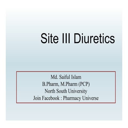 Site 3 diuretics