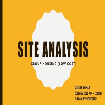 Site analysis