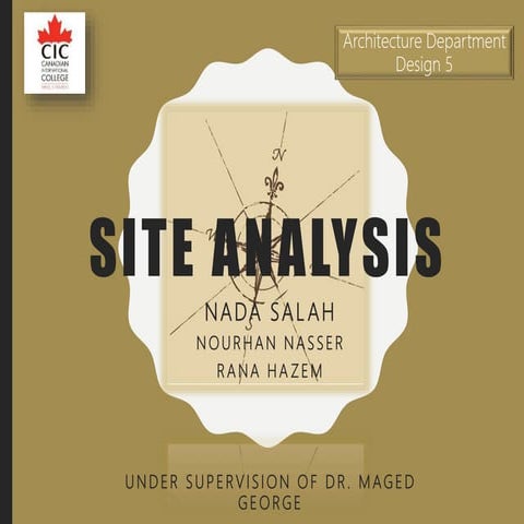 Site analysis architecture design 5 