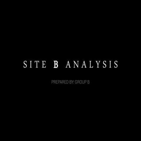 SITE B ANALYSIS