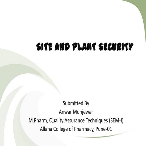Site and Plant Security