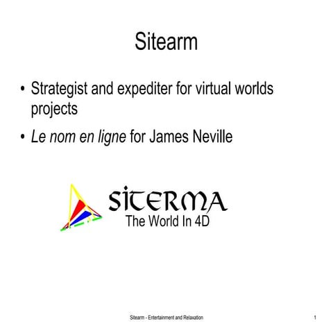 Sitearm   Virtual Reality Design Principles Workshop Slides on Entertainment ...