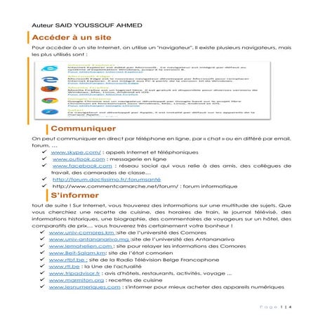 DOCUMENT QUI CONTIENT LES SITES WEB NECESSAIRE
