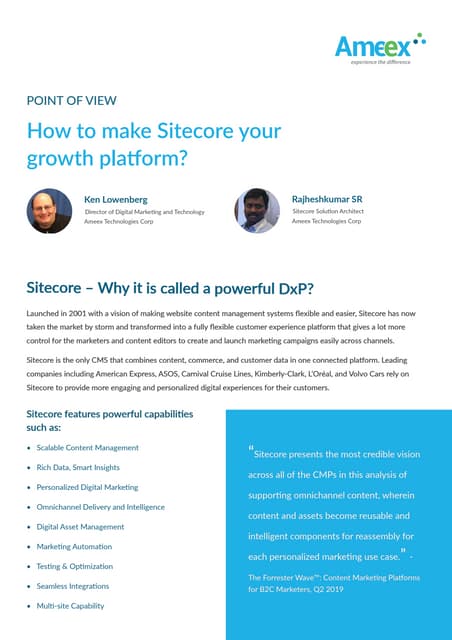 How to make Sitecore your  growth platform?