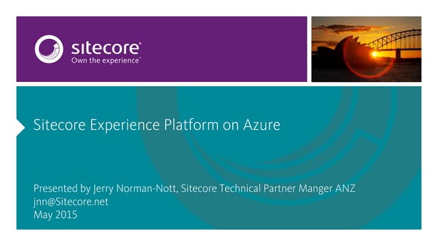 Sitecore hosted on azure