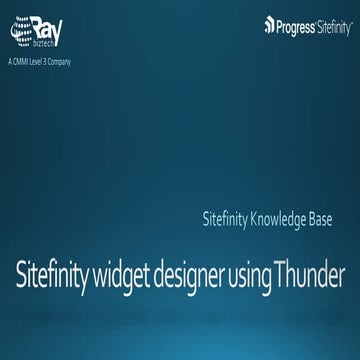 Sitefinity widget designer using thunder