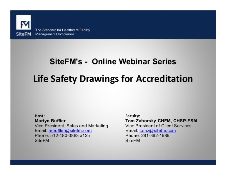 SiteFM Life Safety Drawings for Accreditation