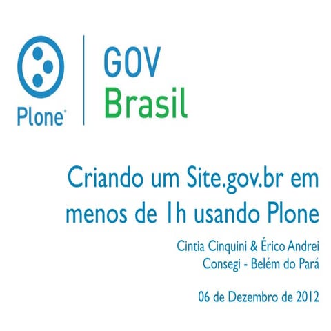 Criando um Site.gov.br em menos de 1h usando Plone