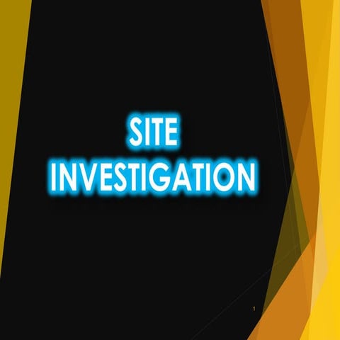 Geological Site Investigation Methods