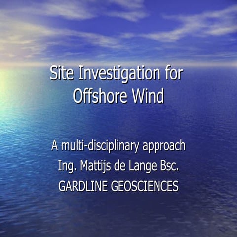 Site Investigation For Offshorewind Version 1 Oi 10 Rev 1