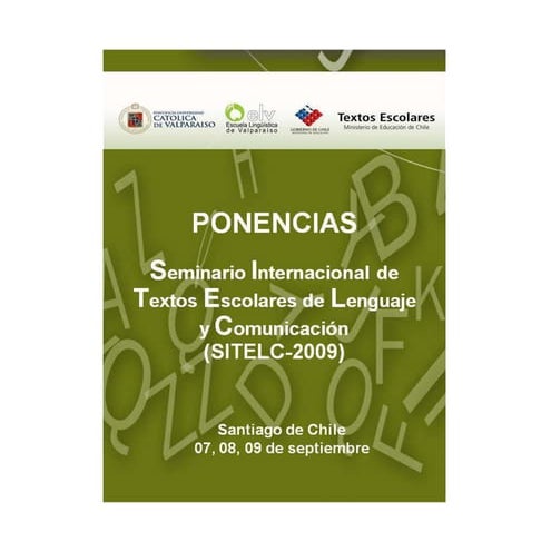 Seminario Internacional de Textos Escolares de Lenguaje y Comunicación 2009