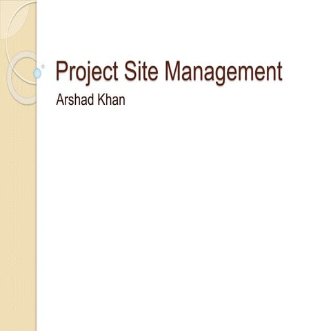 Project Site management - Facade perspective